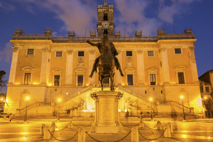 Piazza del Campidoglio in Rome, Italy